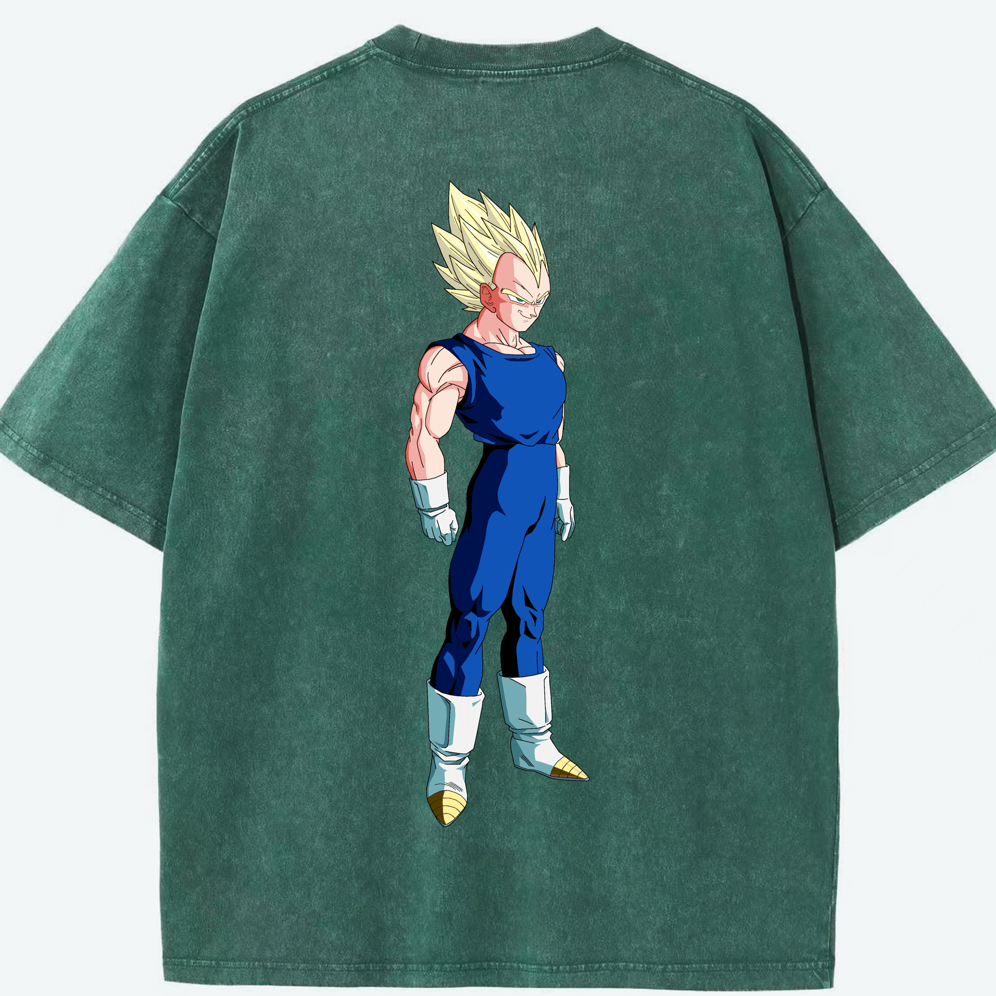 （画像用） ドラゴンボール ベジータ四世（Bejīta Yonsei）DRAGON BALL Vegeta IV 綿100% ヴィンテージ風 半袖Tシャツ（背面プリント）